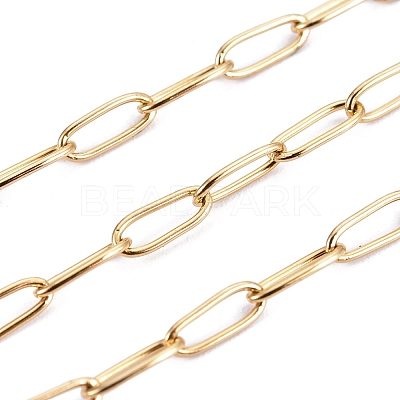 304 Stainless Steel Paperclip Chains CHS-F010-01B-G-02-1