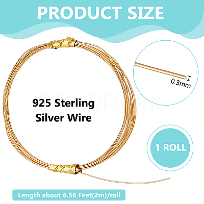 1 Roll 925 Sterling Silver Wire STER-BC0001-03A-1