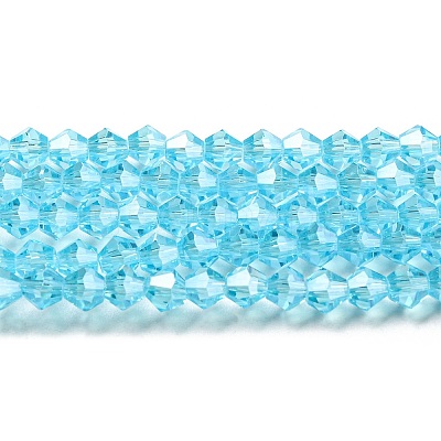 Transparent Electroplate Glass Beads Strands EGLA-A039-T4mm-A20-1