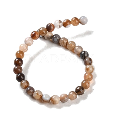 Natural Striped Agate/Banded Agate Beads Strands G-Z060-A01-A14-1