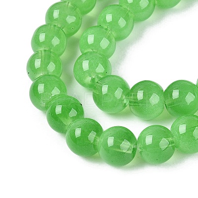 Transparent Glass Imitation Cat Eye Beads Strands GLAA-Q110-01B-08-1