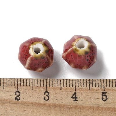 Vintage Porcelain Pumpkin Beads PORC-L080-A06-1