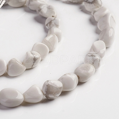 Natural Howlite Beads Strands G-D0002-B34-1