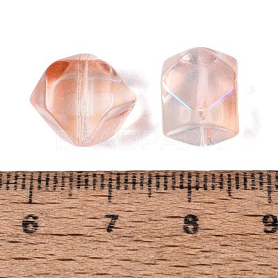 Electroplate Transparent Glass Beads EGLA-Q140-01-A04-1