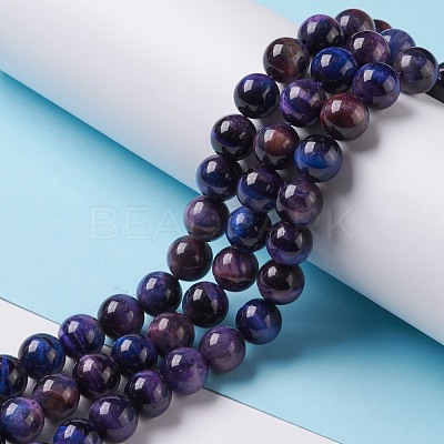 Natural Galaxy Tiger Eye Beads Strands G-P455-01D-1