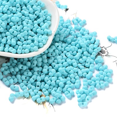 Rubberized Style Glass Seed Beads SEED-Z003-01D-1