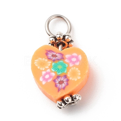 Handmade Polymer Clay Pendants PALLOY-JF01768-1