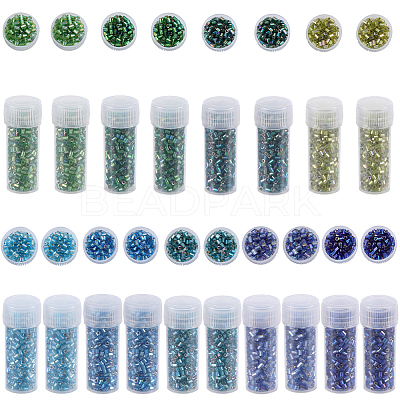 90g 9 colors 11/0 Two Cut Round Hole Glass Seed Beads SEED-SC0001-25A-1