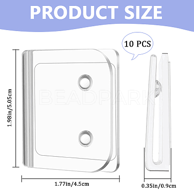 5 Sets Self Adhesive ABS Plastic Shower Curtain Clips DIY-CN0003-12-1
