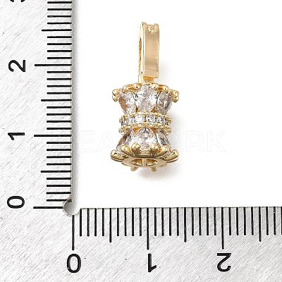 Brass Micro Pave Cubic Zirconia Donut Bails KK-U061-17G-1