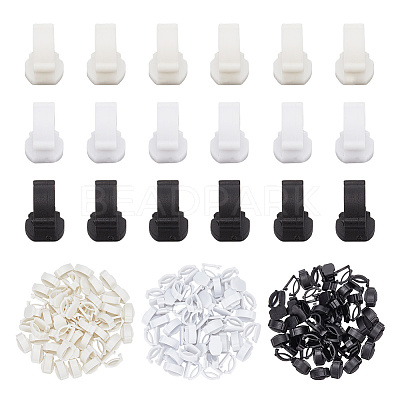 150Pcs 3 Colors Nylon Detachable Blank Shoelace Buckle Clips FIND-NB0004-21-1