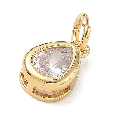 Brass Pave Cubic Zirconia Charms KK-CBA56EF-34A-G05-1