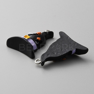 Opaque Resin Pendants RESI-WH0001-04A-1
