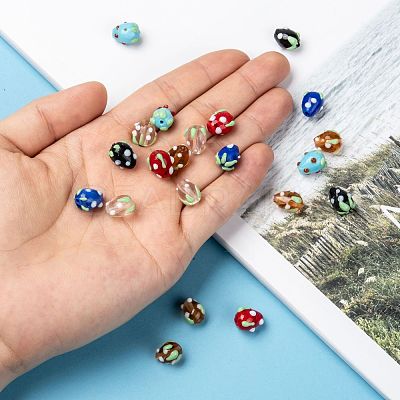 Handmade Lampwork 3D Strawberry Beads LAMP-R109A-M-1