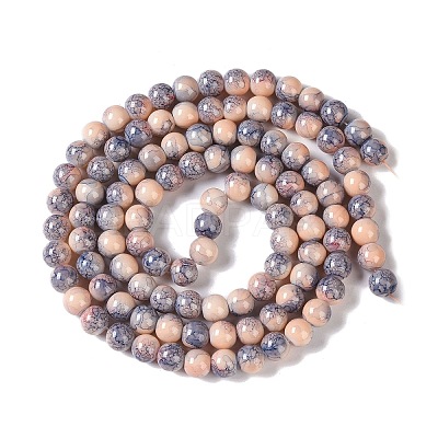 Baking Paint Glass Bead Strands X-GLAA-H031-01B-11-1