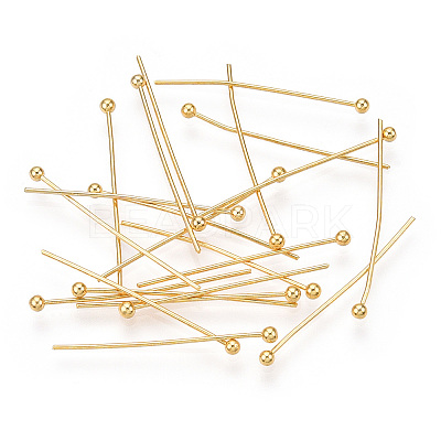 Brass Ball Head Pins KK-G331-10-0.6x25-1