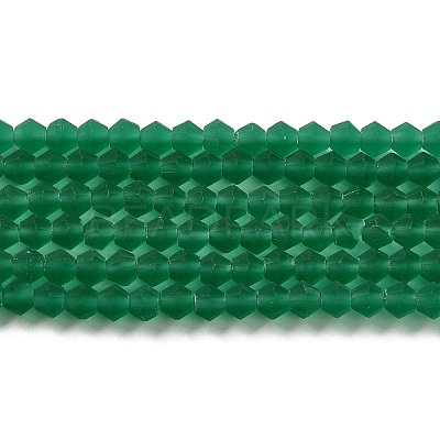 Imitate Austrian Crystal Frosted Glass Beads Strands GLAA-F029-TM4mm-B10-1