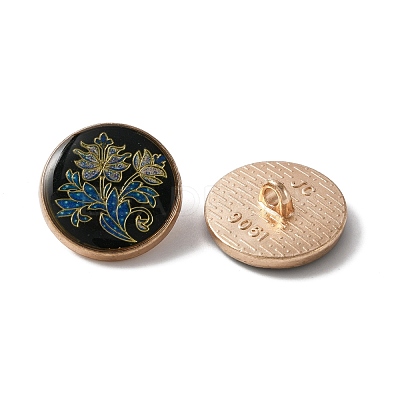 Alloy Enamel Shank Buttons BUTT-WH0015-52F-1