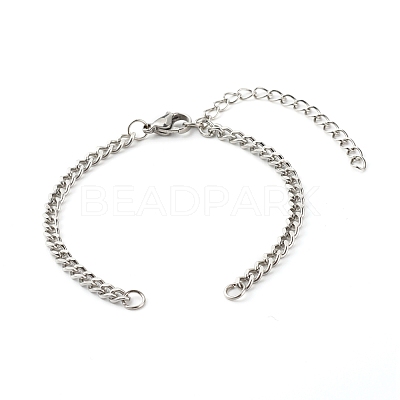 Tarnish Resistant 304 Stainless Steel Twisted Chains Bracelet Making X-AJEW-JB01064-1