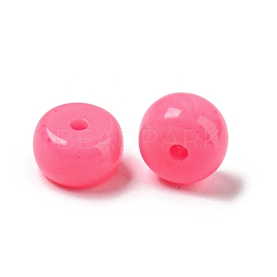 Opaque Acrylic Beads OACR-H037-02B-1