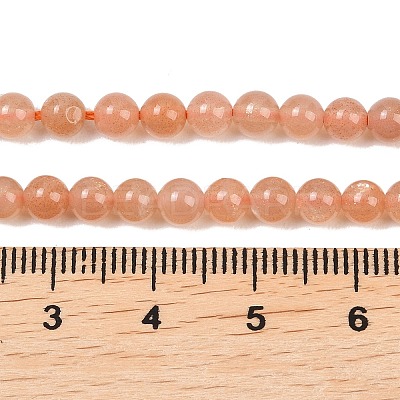 Natural Sunstone Beads Strands G-G342-A01-4.5mm-1