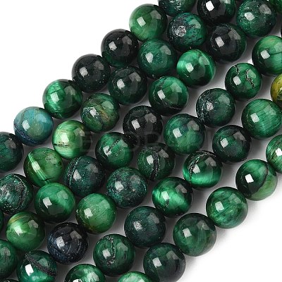 Grade B Natural Tiger Eye Beads Strands X-G-F591-18-8mm-04-1