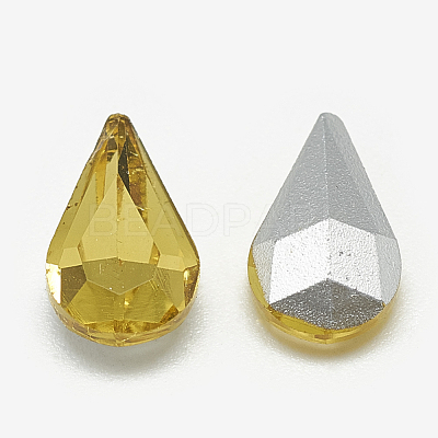 Pointed Back Glass Rhinestone Cabochons RGLA-T082-6x10mm-22-1