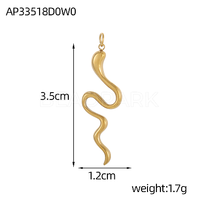 304 Stainless Steel Pendants STAS-OY005-51G-1