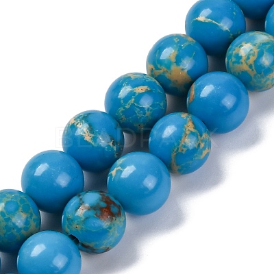 Synthetic Imperial Jasper Beads Strands G-I199-35-8mm-E-1