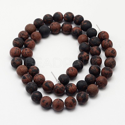 Natural Mahogany Obsidian Beads Strands G-D681-10mm-1