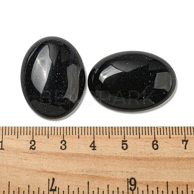 Synthetic Blue Goldstone Cabochons G-C115-01B-49-1