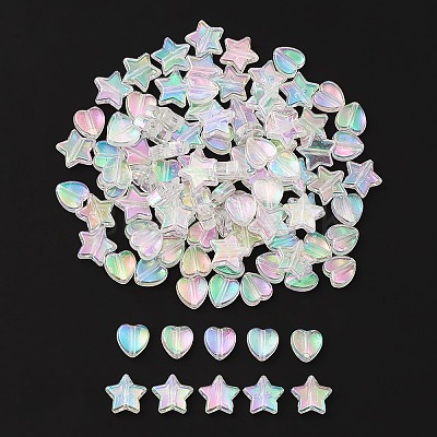 100Pcs 2 Style Eco-Friendly Transparent Acrylic Beads TACR-YW0001-86A-1
