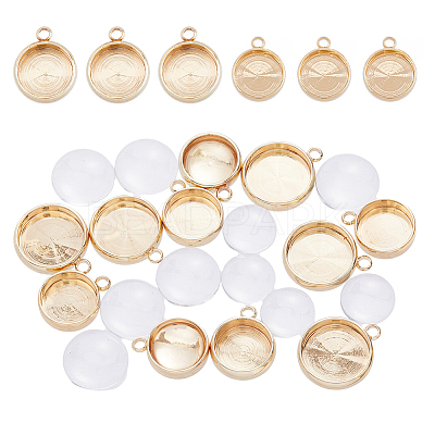 DIY Blank Dome Pendant Making Kits DIY-FH0005-05-1