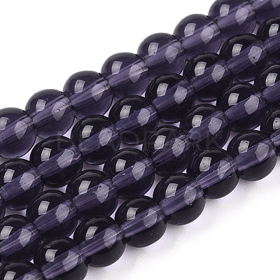 Transparent Glass Beads Strands GLAA-T032-T6mm-03-1