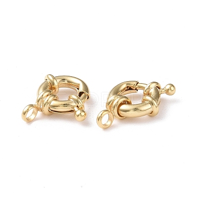 Eco-friendly Brass Spring Ring Clasps KK-D082-02G-B-1