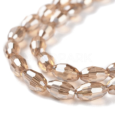 Electroplate Glass Beads Strands EGLA-J013-4X6mm-F23-1