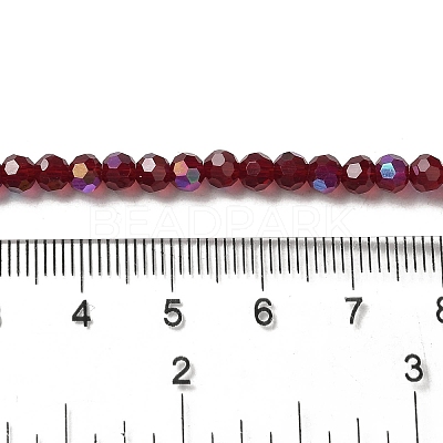 Electroplate Transparent Glass Beads Strands EGLA-A035-T4mm-L02-1