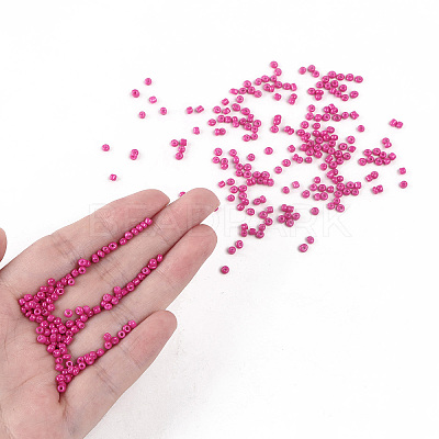 Baking Paint Glass Seed Beads SEED-S001-K24-1