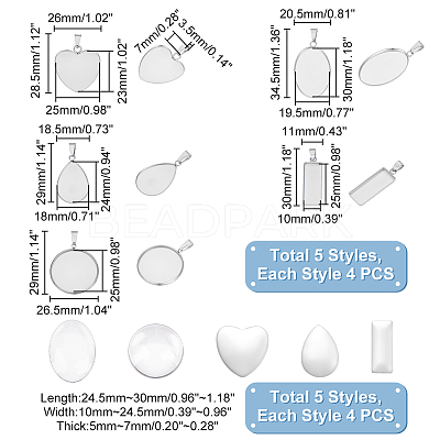 DIY Blank Pendant Making Kit DIY-UN0005-54-1