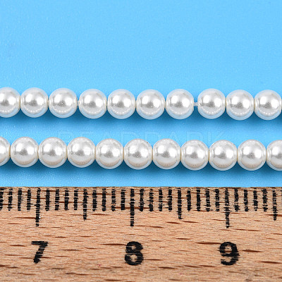 Baking Paint Pearlized Glass Pearl Bead Strands HY-N002-3mm-A11-1
