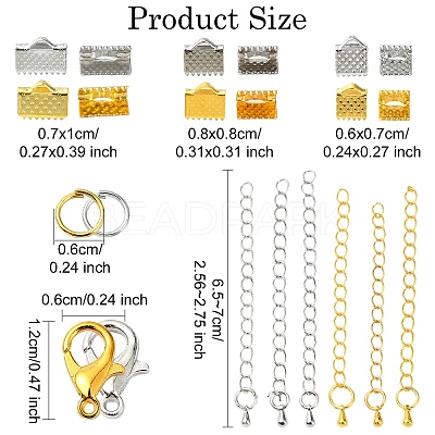 50 Pieces DIY Ribbon Ends Making Kits DIY-YW0001-99A-G-1