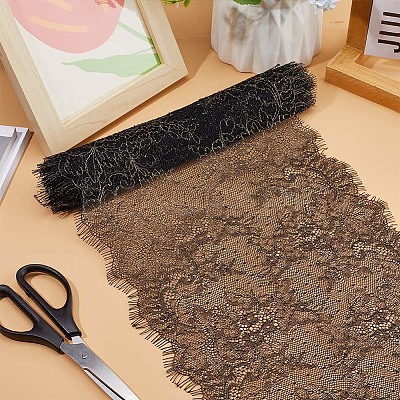 3M Polyester Eyelash Shaped Wide Lace Trim OCOR-WH0020-19A-1