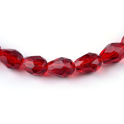 Transparent Glass Bead Strands X-GLAA-R024-6x8mm-03-1