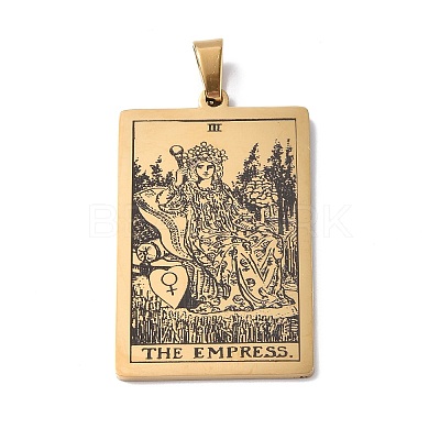 201 Stainless Steel Pendant STAS-B033-01G-03-1