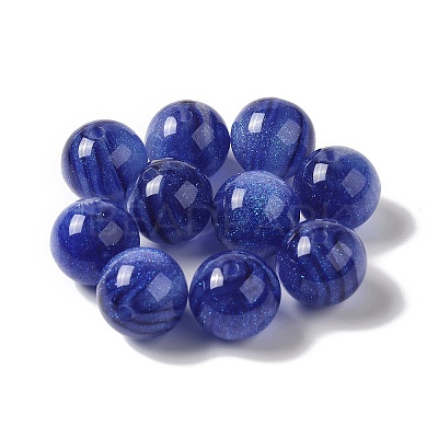 Resin Glitter Beads RESI-G066-01-1
