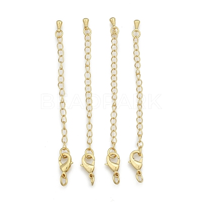 Long-Lasting Plated Brass Chain Extender KK-F711-09G-1