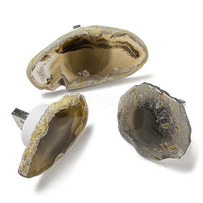 Dyed & Heatsd Natural Agate Slice USB Night Light Decoration G-Q170-10B-1