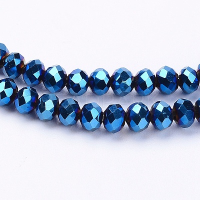 Electroplate Glass Bead Strands EGLA-R080-4mm-M-1