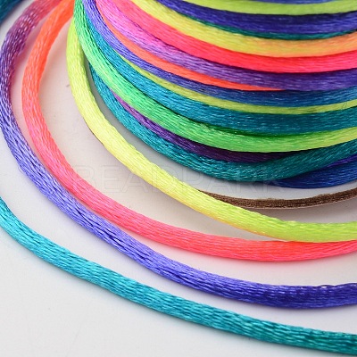Nylon Satin Rattail Cords LS-NWIR-O001-A-20-1