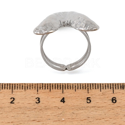 304 Stainless Steel Cuff Open Rings for Women SA-CBAF040-07P-1
